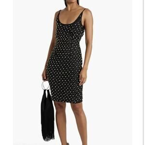 Retrofete Cosmos Black Dress Embellished Crystals Sleeveless Size XXS NWT